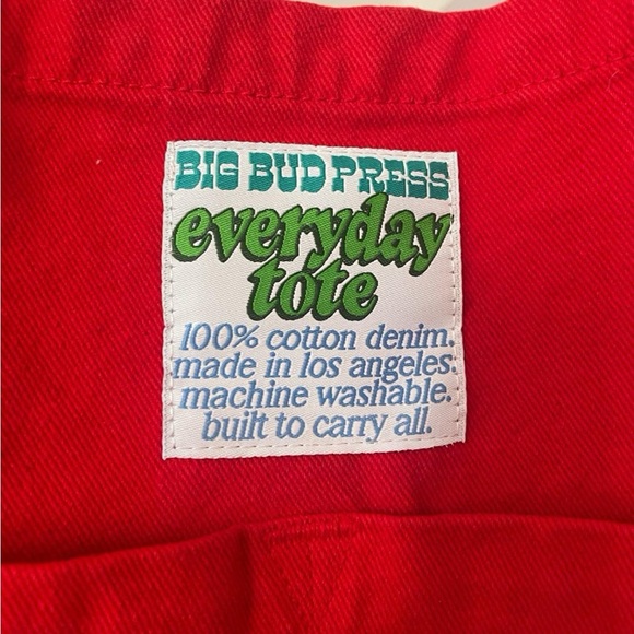 Big Bud Press brand new red everyday tote - Picture 2 of 4